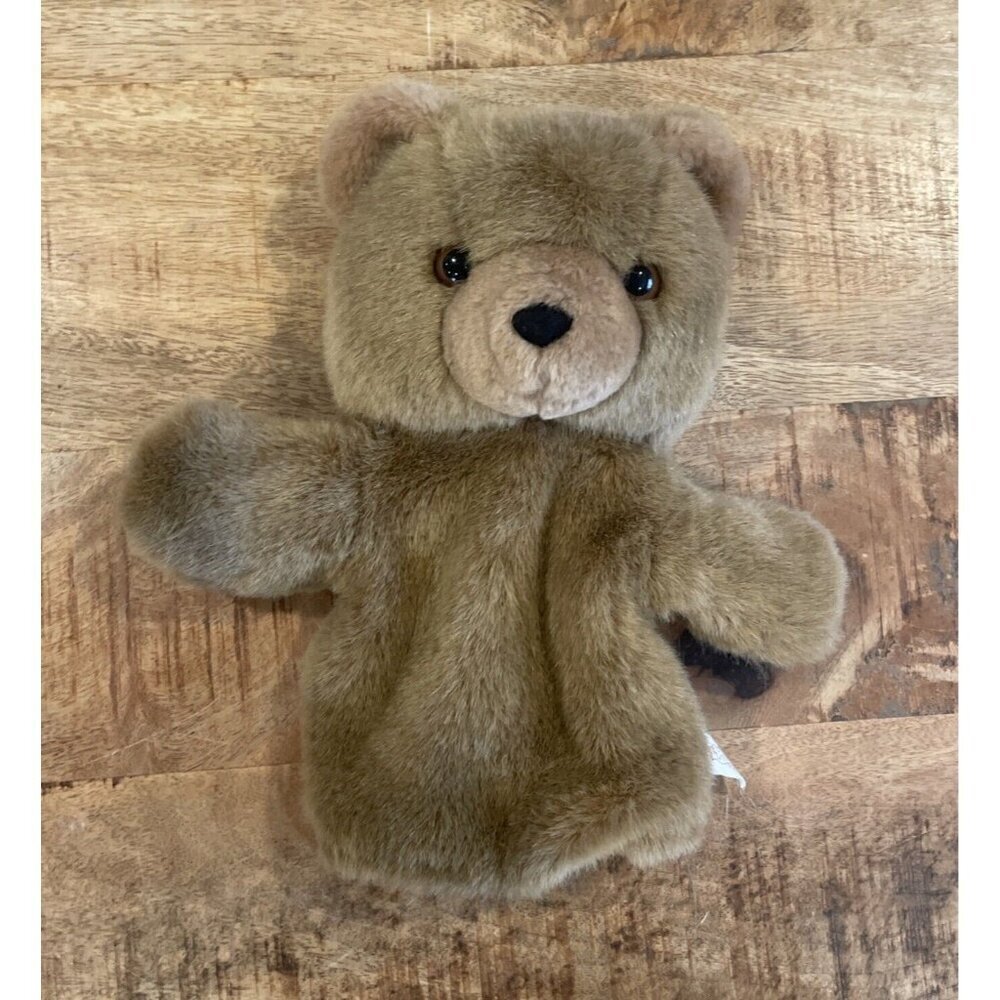 Vintage ASI Puppet Brown Bear Teddy Bear Stuffed Animal 10" Plush Toy Animal